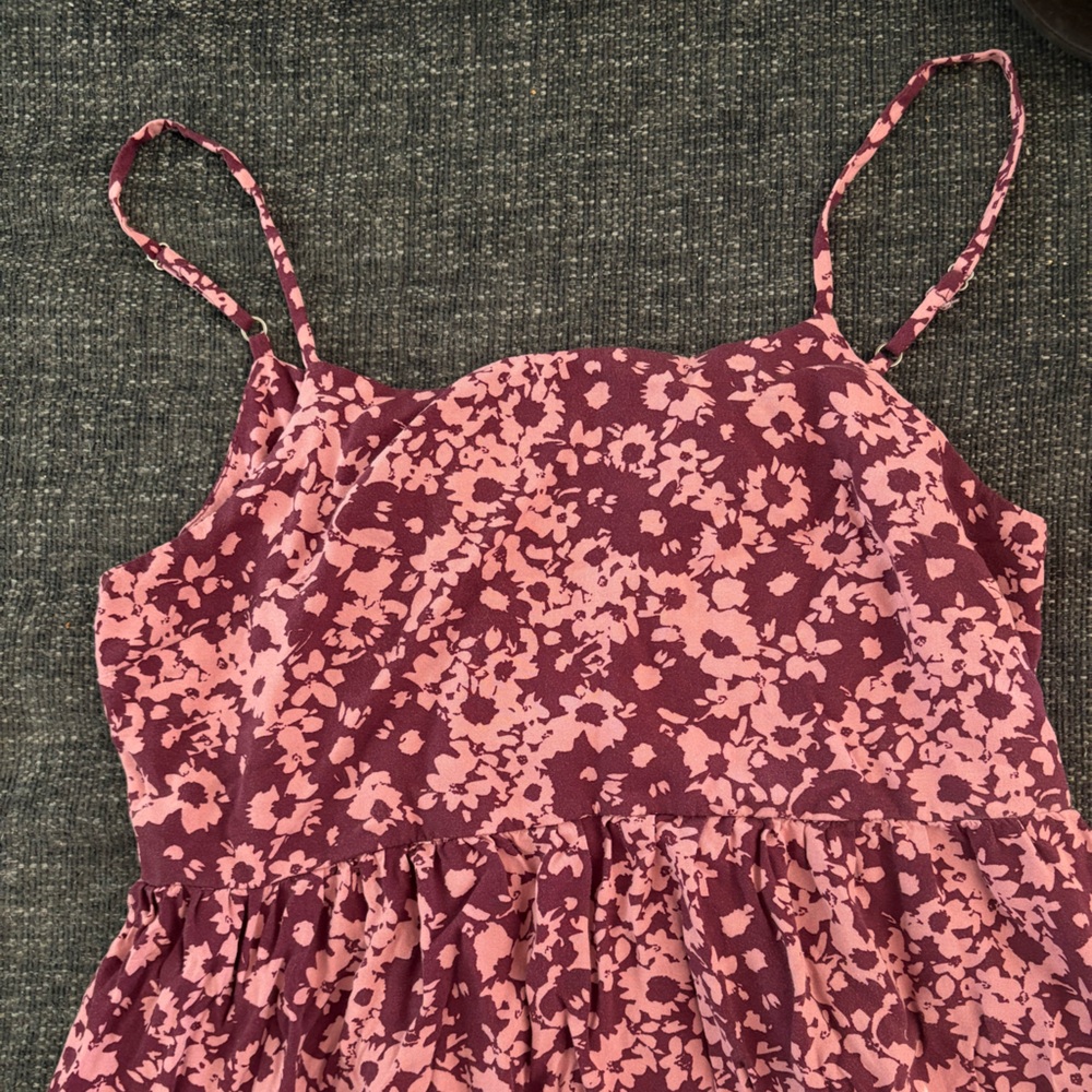 Midi wild fable purple and pink floral dress